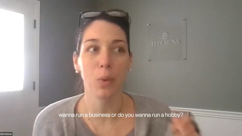 Erin Fantozz on a video call