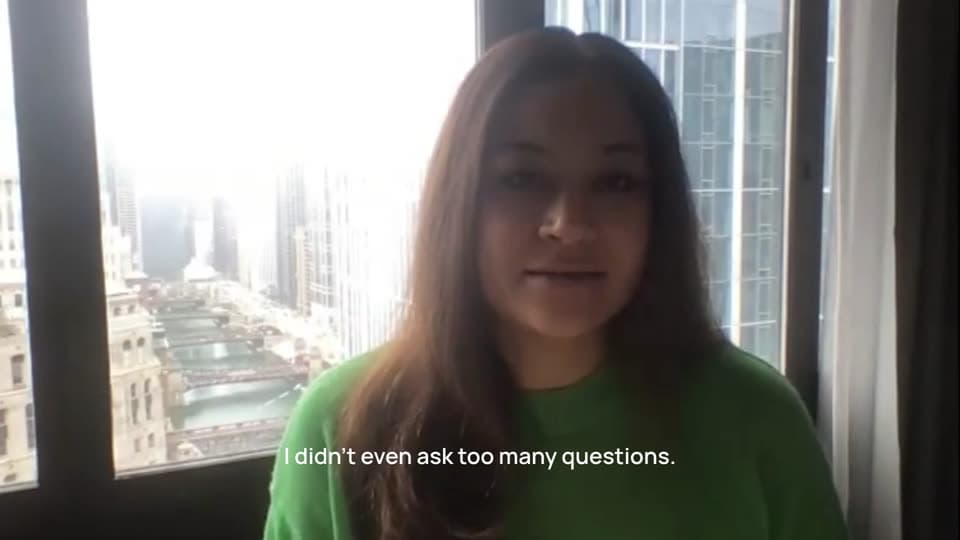 Jennifer Jimenez on a video call